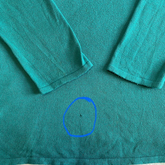 Jessica London Teal Knit Boatneck Sweater Size 14/16 Cozy Casual Knit - Picture 9 of 10